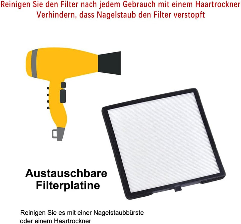 Nagel Staubsauger (Keine Notwendigkeit Staub Taschen) Profi Nagel Staubabsaugung Tischabsaugung Näge