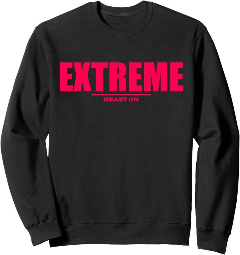 Extreme pink rote Schrift Fitness Bodybuilding Gym Training Sweatshirt