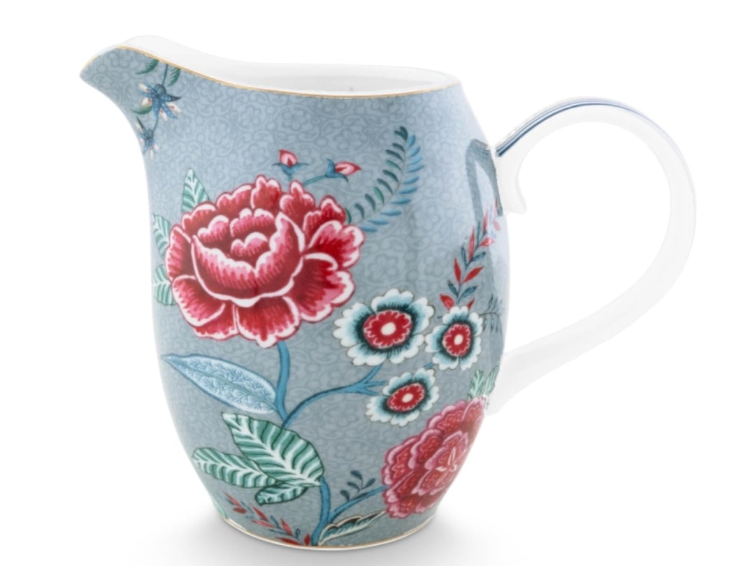PiP Studio Jug Large Flower Festival Light Blue 950ml