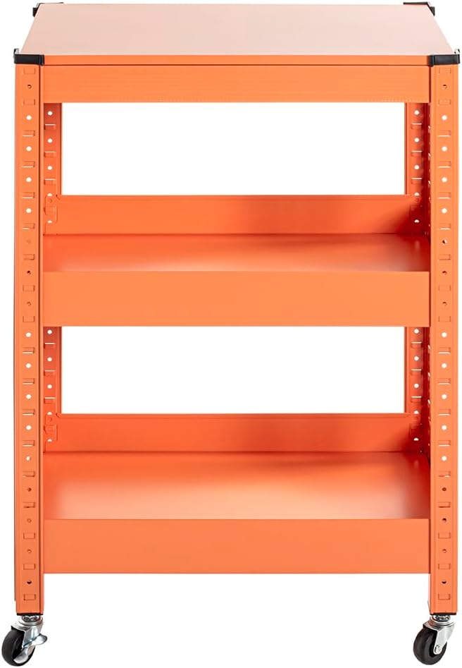 HAKU Möbel Servierwagen, orange, Metall - Masse: B 50 x H 75 x T 32 cm, Style: Modern, Orange