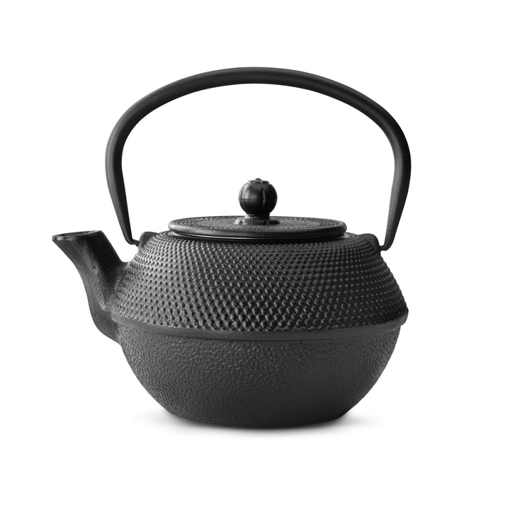 Bredemeijer Schwarze gusseiserne Teekanne 1.1 Liter Jang mit Edelstahlfilter 1,25 l, 1,25 l