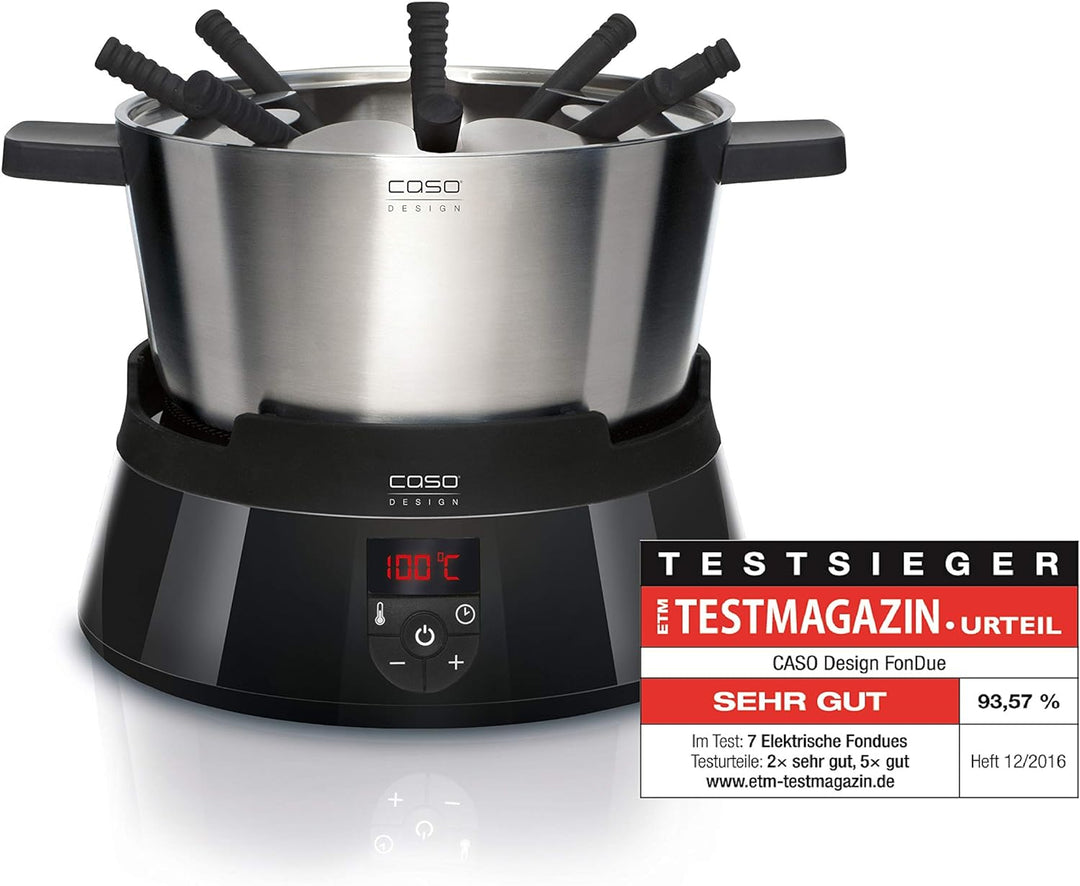 Caso 2282 Induktions FonDue für 8 Personen 60 bis 240 Grad celsius Temperatureinstellung, gleichmäss