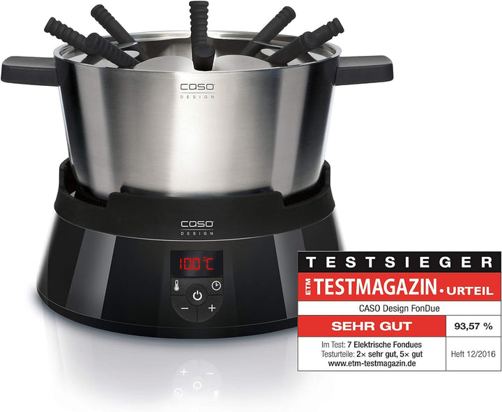 Caso 2282 Induktions FonDue für 8 Personen 60 bis 240 Grad celsius Temperatureinstellung, gleichmäss