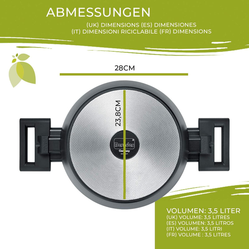 Berndes 013367 Servierpfanne Starter Alu Induction b.nature, kratzfeste Beschichtung aus Quarz, mit