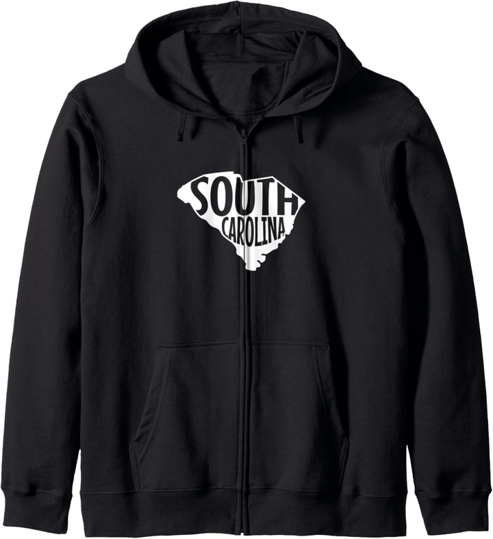 South Carolina Silhouette Art S.C. Souvenir Geschenk Kapuzenjacke