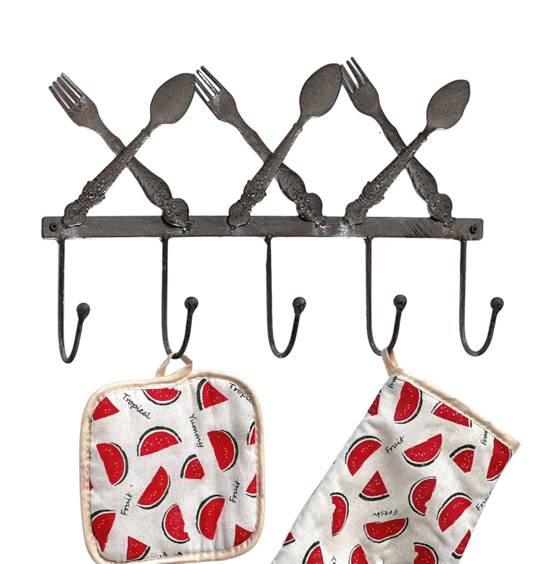 DanDiBo Handtuchhaken Handtuchleiste 96253 Handtuchhalter Küche Metall Hakenleiste Vintage Garderobe