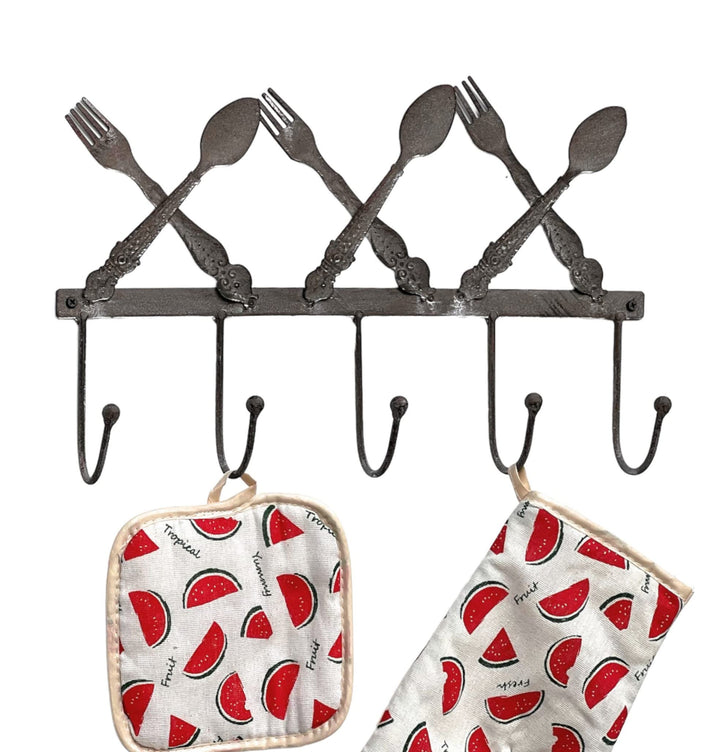 DanDiBo Handtuchhaken Handtuchleiste 96253 Handtuchhalter Küche Metall Hakenleiste Vintage Garderobe