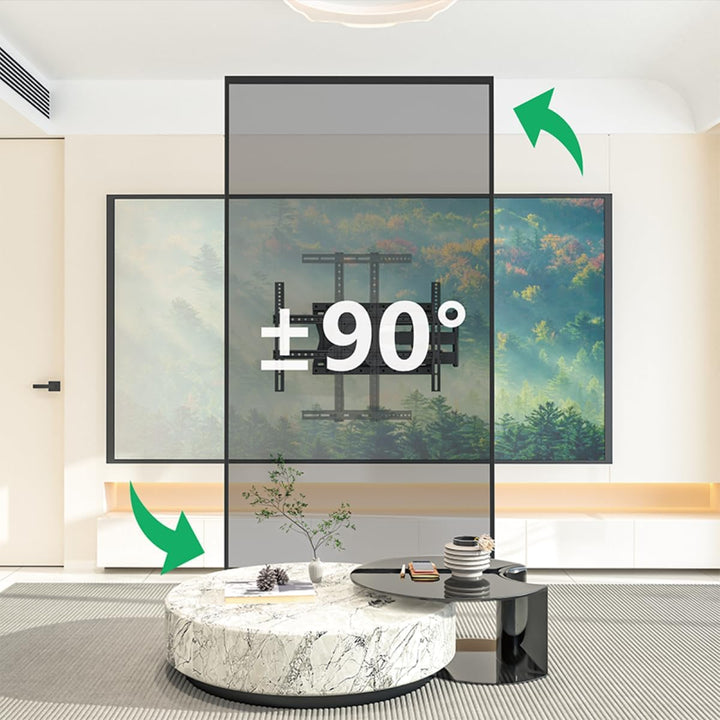 XTRARM TiTon 100 cm Wandabstand TV Wandhalterung, Langer Schwenkarm, neigen, schwenken, rotieren, au