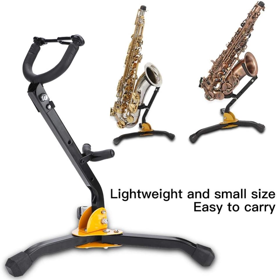 Dilwe Faltbarer Saxophon Stand, justierbares Metall Alto Tenor Saxophon Stativ