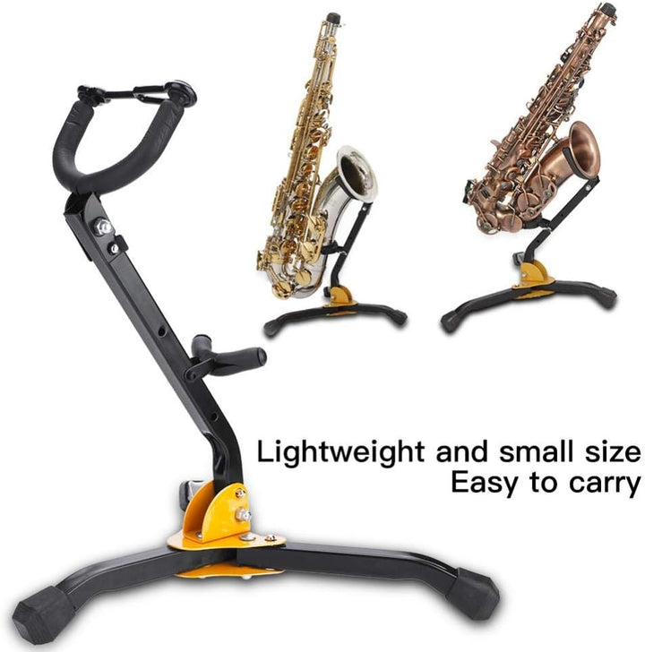 Dilwe Faltbarer Saxophon Stand, justierbares Metall Alto Tenor Saxophon Stativ