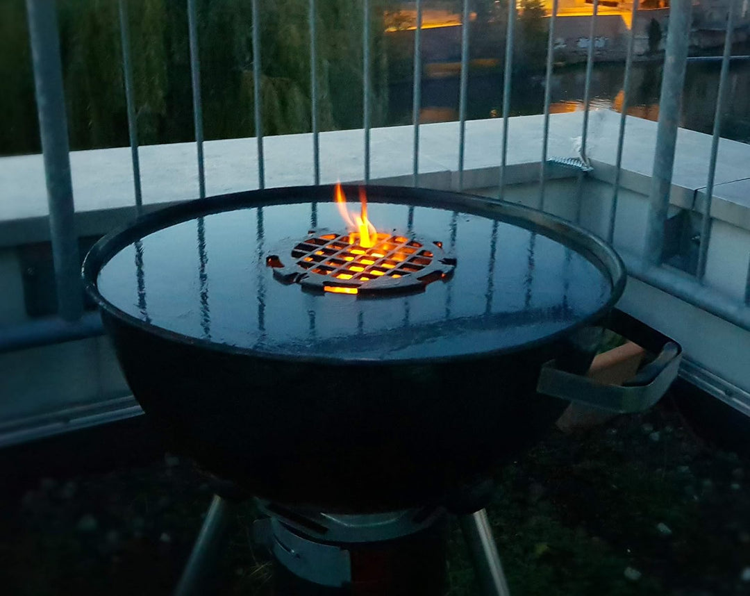 6mm Feuerplatte | Plancha | Grillplatte für 57 cm Kugelgrill + Branding Grillrost