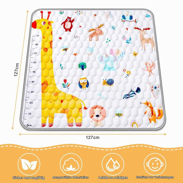Aolso Baby Spielmatte, 127x127 cm Baby Krabbelmatte, Baby Faltbare Spielmatte, Krabbeldecke für Baby