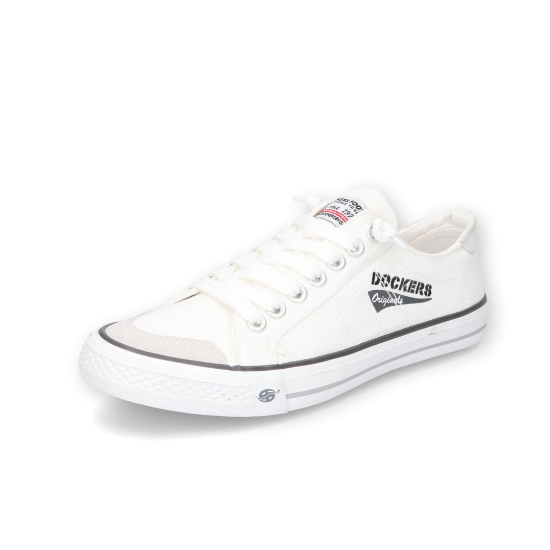 Dockers by Gerli Herren Low-Top Sneaker, Männer Halbschuhe 42 EU Weiss 500, 42 EU Weiss 500
