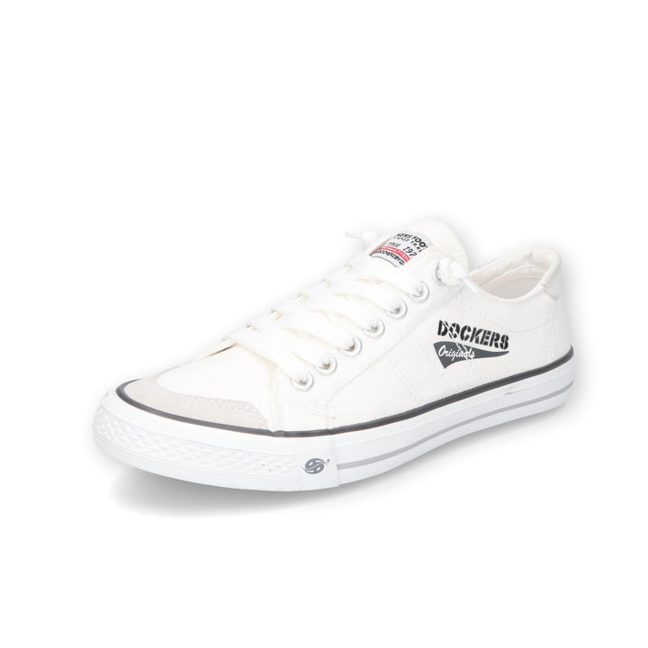 Dockers by Gerli Herren Low-Top Sneaker, Männer Halbschuhe 42 EU Weiss 500, 42 EU Weiss 500
