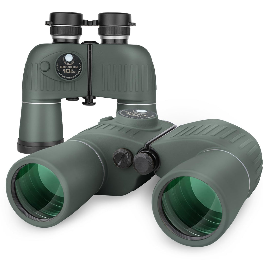 10x50 Marine Fernglas,Fernglas mit Nachtsicht Entfernungsmesser und Kompass, für Wassersport-Enthusi