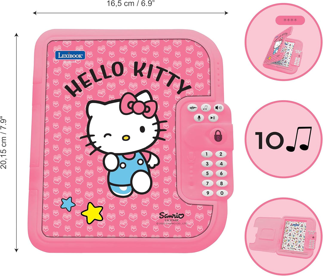 Lexibook, Disney Stitch elektronisches Tagebuch mit Stift und Notizbuch enthalten, interaktiv, passw