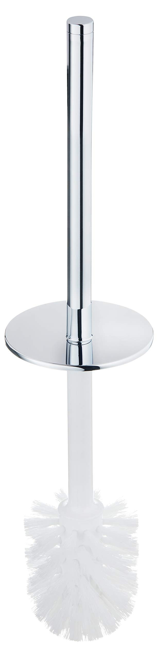 KEUCO Original Ersatz-Toilettenbürste mit Griff, Chrom Stiel, weisser Bürstenkopf, rostfrei, WC-Ersa