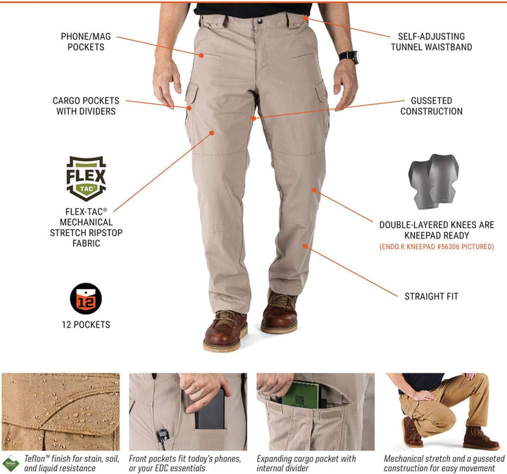 5.11 Tactical Herren-Stryke-Operator-Uniformhose mit mechanischem Flex-Tac-Stretch, Stil 74369 28W /
