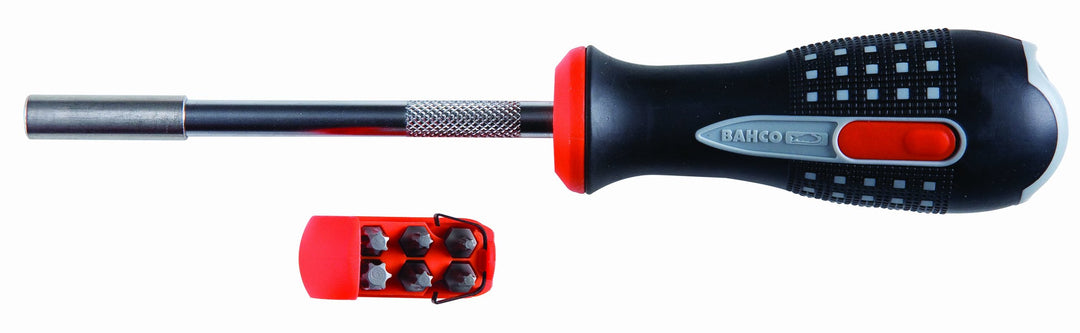 Bahco - 808050A Schraubendreher + Bits - BAH808050A, 1/4-Inch, 230 mm Bithalter, Bithalter