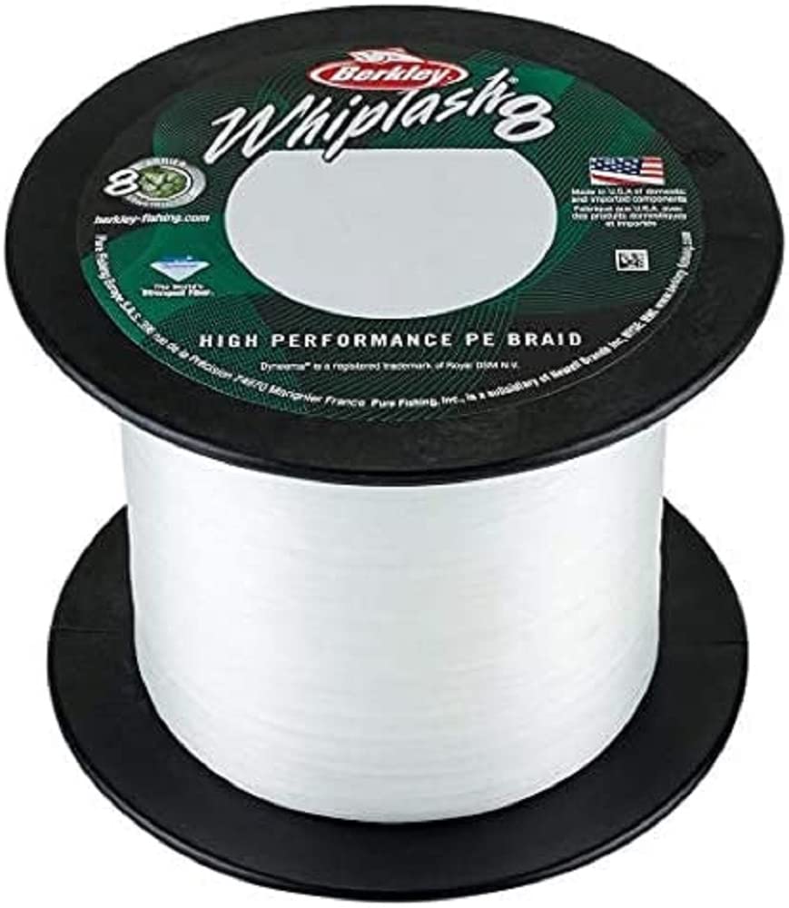Berkley Whiplash 8 geflochtene Angelschnur – 100 % Dyneema 8-faches Geflecht für Salzwasser- und Süs