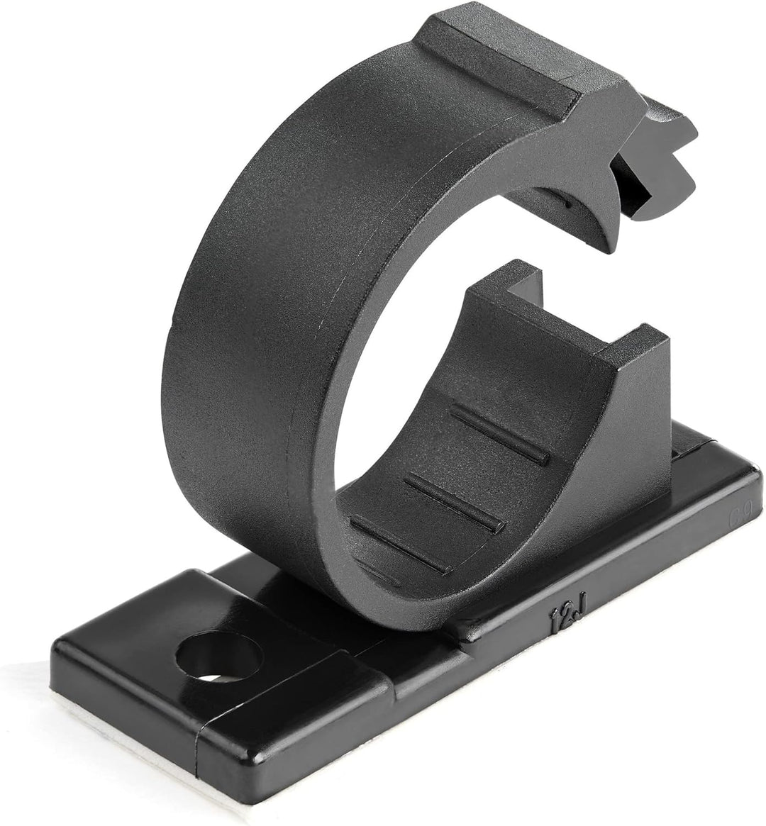 Kabel-Management-Clips, selbstklebend, Nylon, UL/94V-2, Brandschutzklassifizierung, Schwarz, 100 Stü
