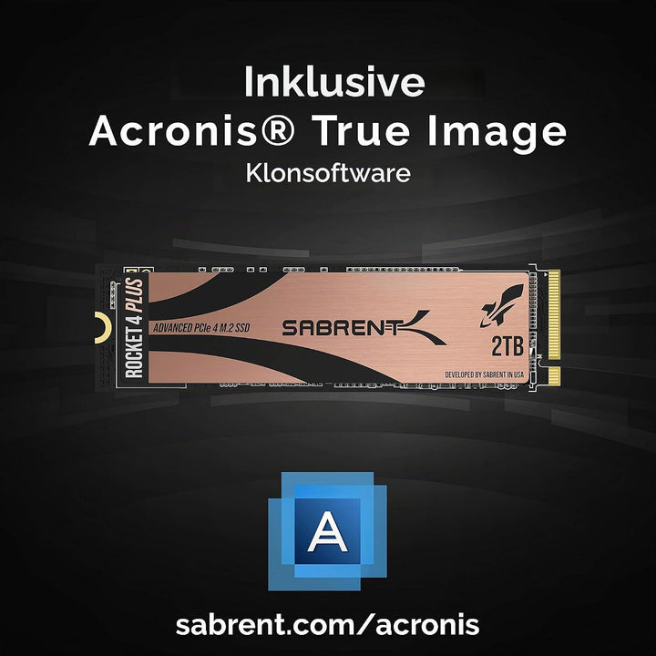 SABRENT M.2 NVMe SSD 2TB Gen 4, Internes Solid State 7100 MB/s Lesen, PCIe 4.0 intern Festplatte Für