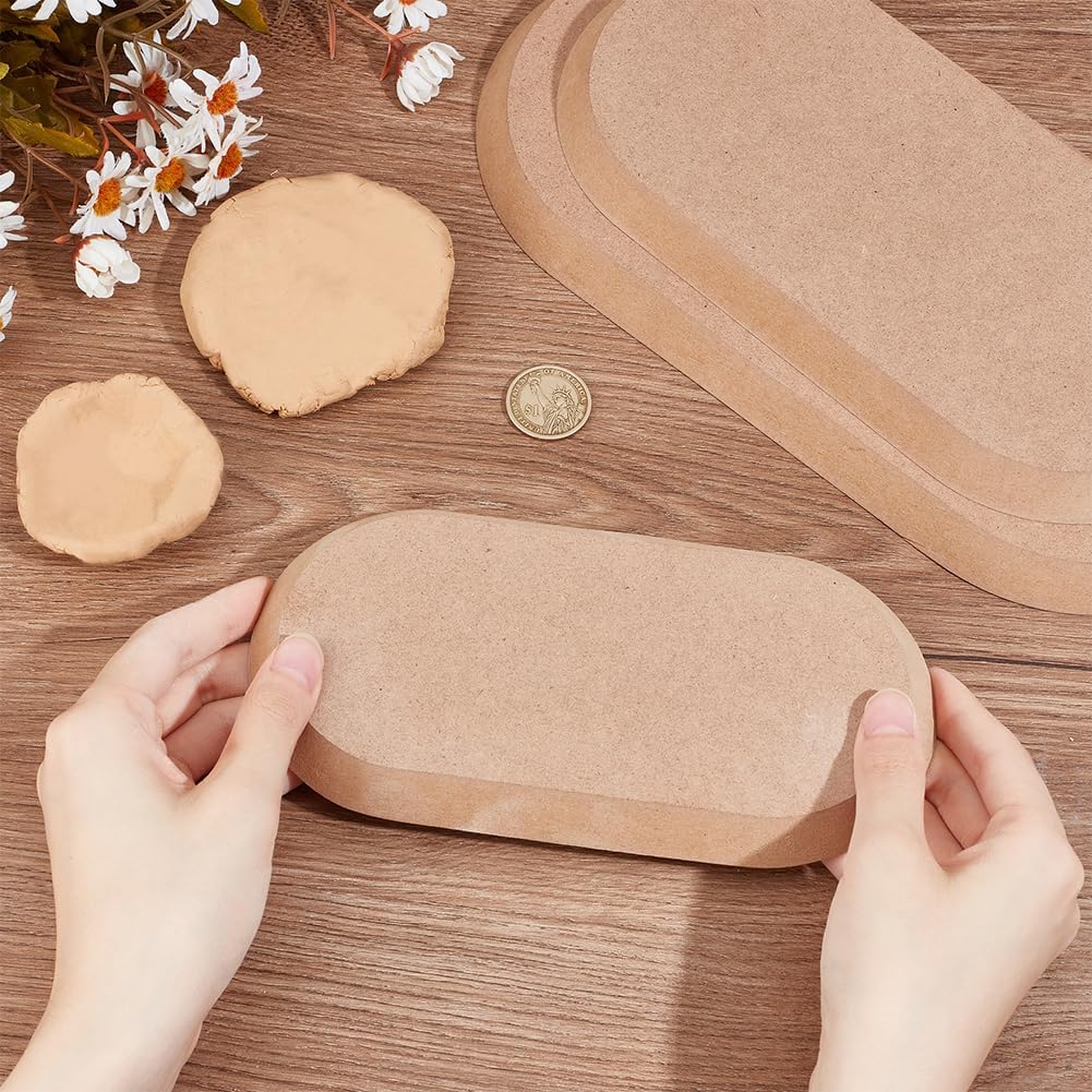 OLYCRAFT 3 Stück Ovale Töpferformen Für Ton Keramik Holz Töpferwerkzeuge Ton Trockenbrett Ovale Töpf