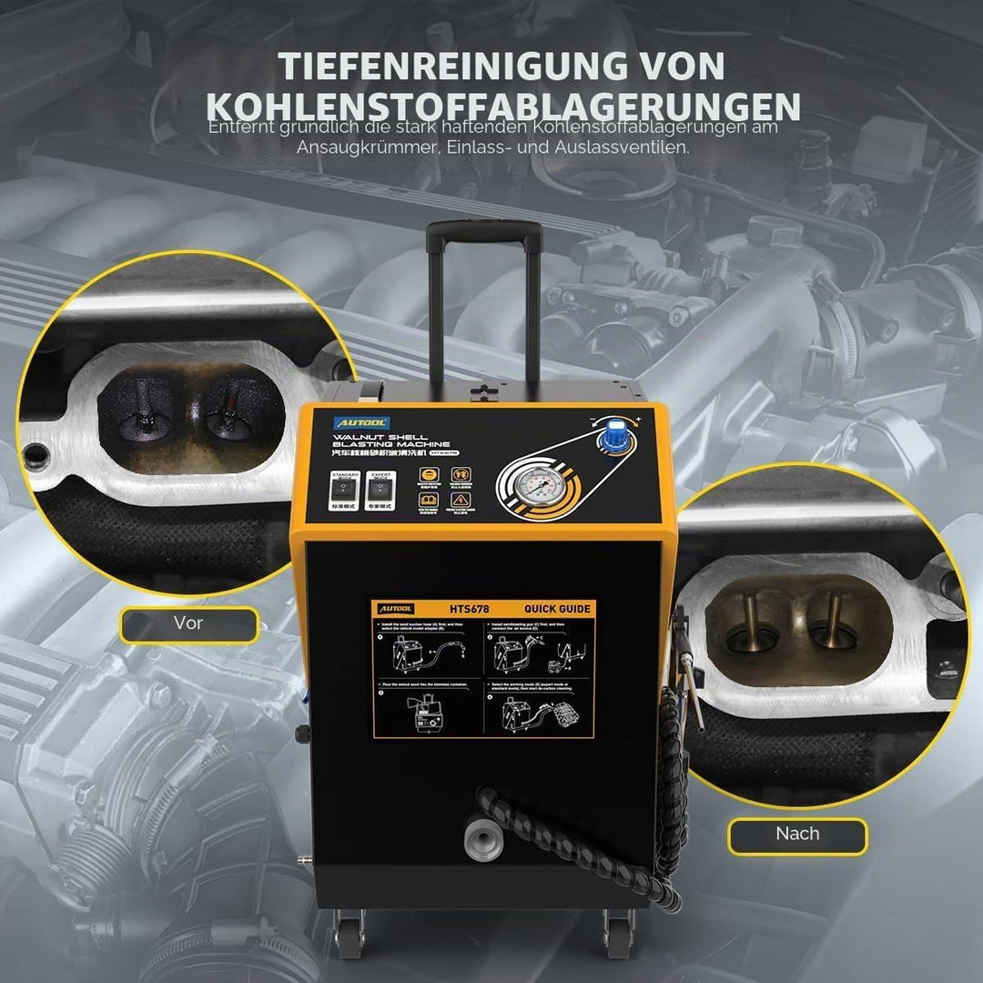 AUTOOL Strahlgeräte, Nussschalen Strahlgerät, Automotive Motor Ansaugrohr Ventil Reinigungsmaschine