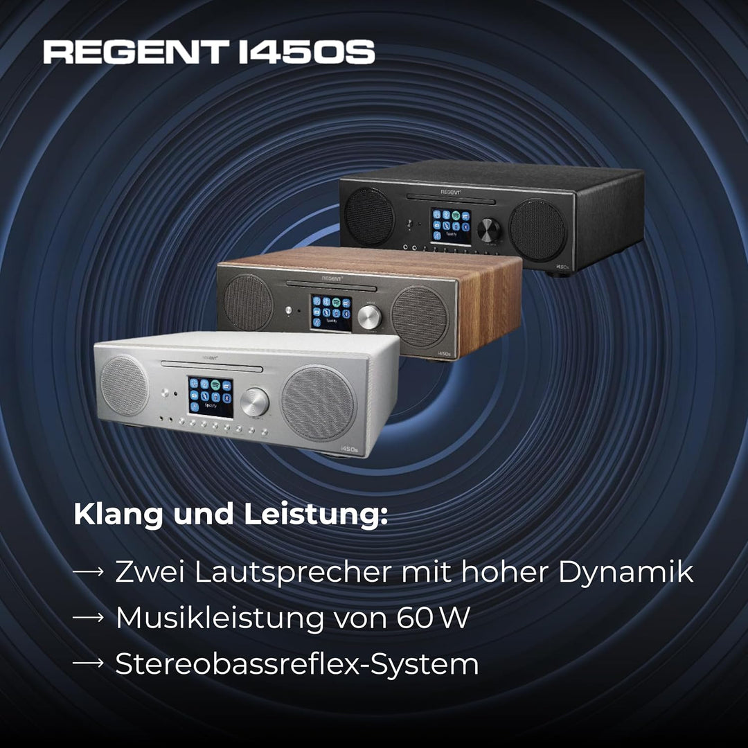 Ferguson Regent i450s CD-Player Internetradio mit Netzwerkfunktion, Spotify Connect, AUX, USB, Bluet
