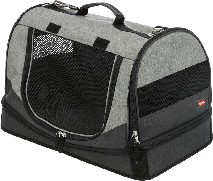 Trixie 28940 Tasche Holly, 30 × 30 × 50 cm, schwarz/grau 50 x 30 x 30 cm, L 50 x B 30 x H 30 cm