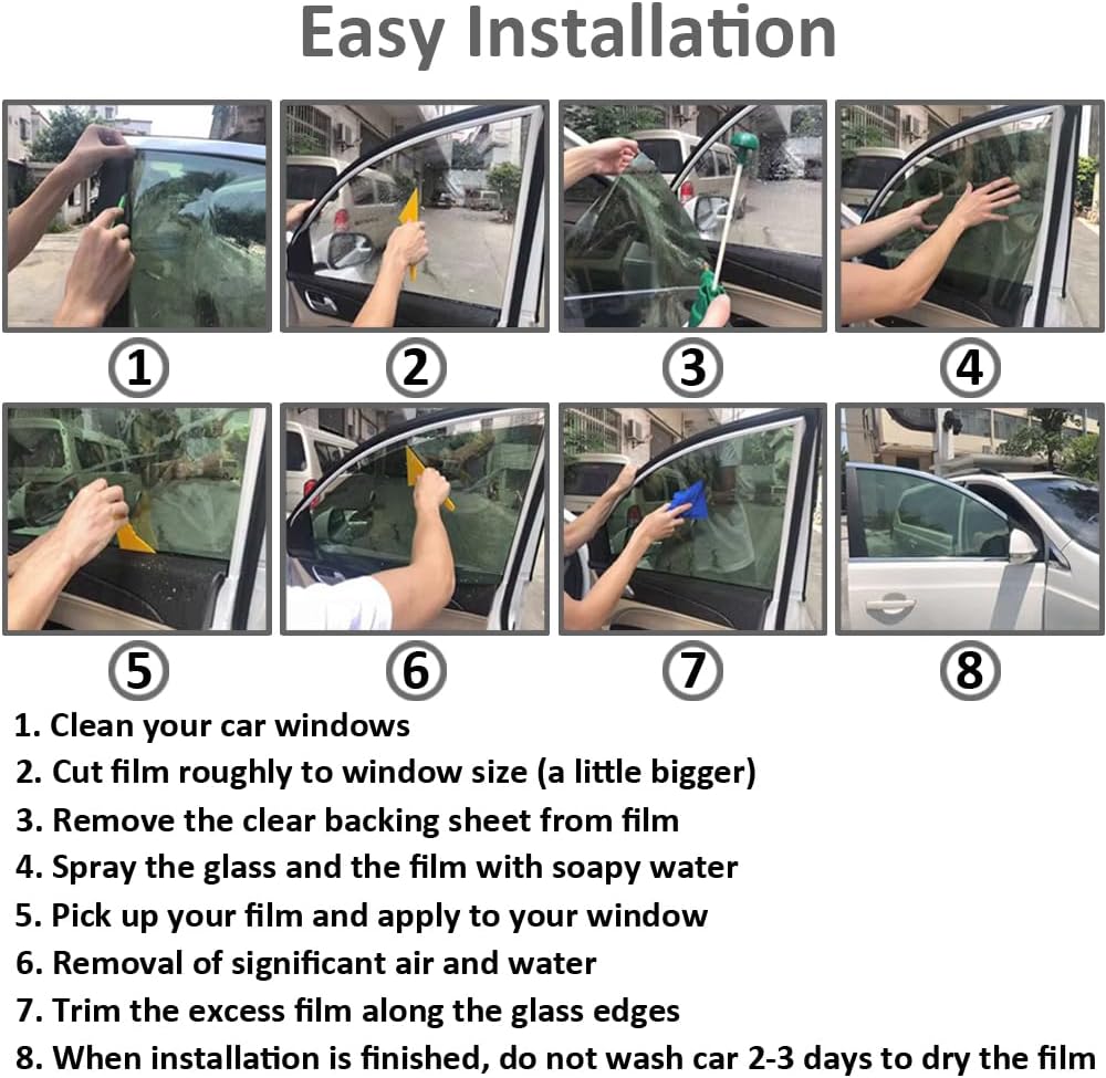 MOCNT Auto Tönungsfolie 5% VLT Auto Scheibentönungsfolie Sichtschutzfolie Autoscheiben Folie Fenster