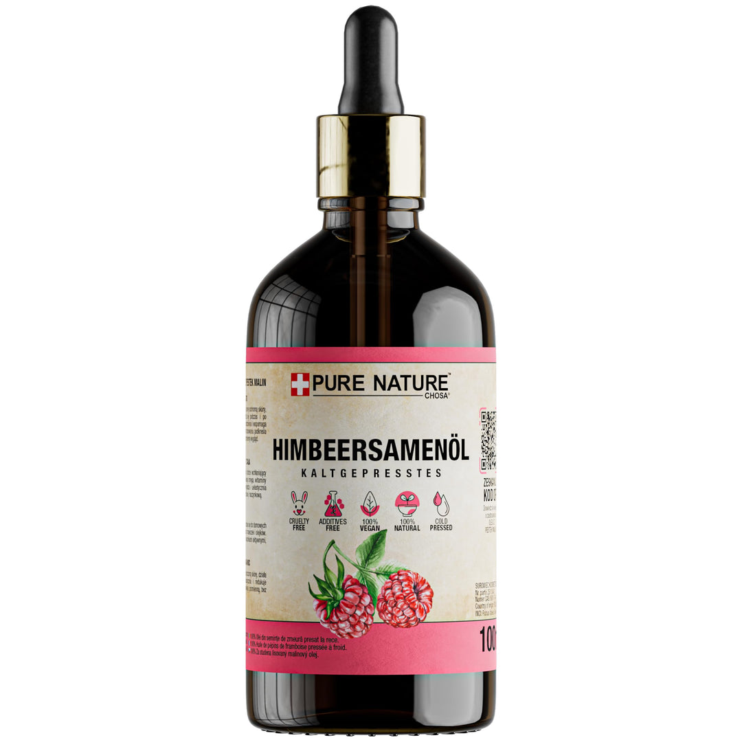 PURE CHEMICAL - Bio Himbeersamenöl - Kaltgepresstes - 100% Reines Himbeerkernöl - & Unraffiniertes Ö
