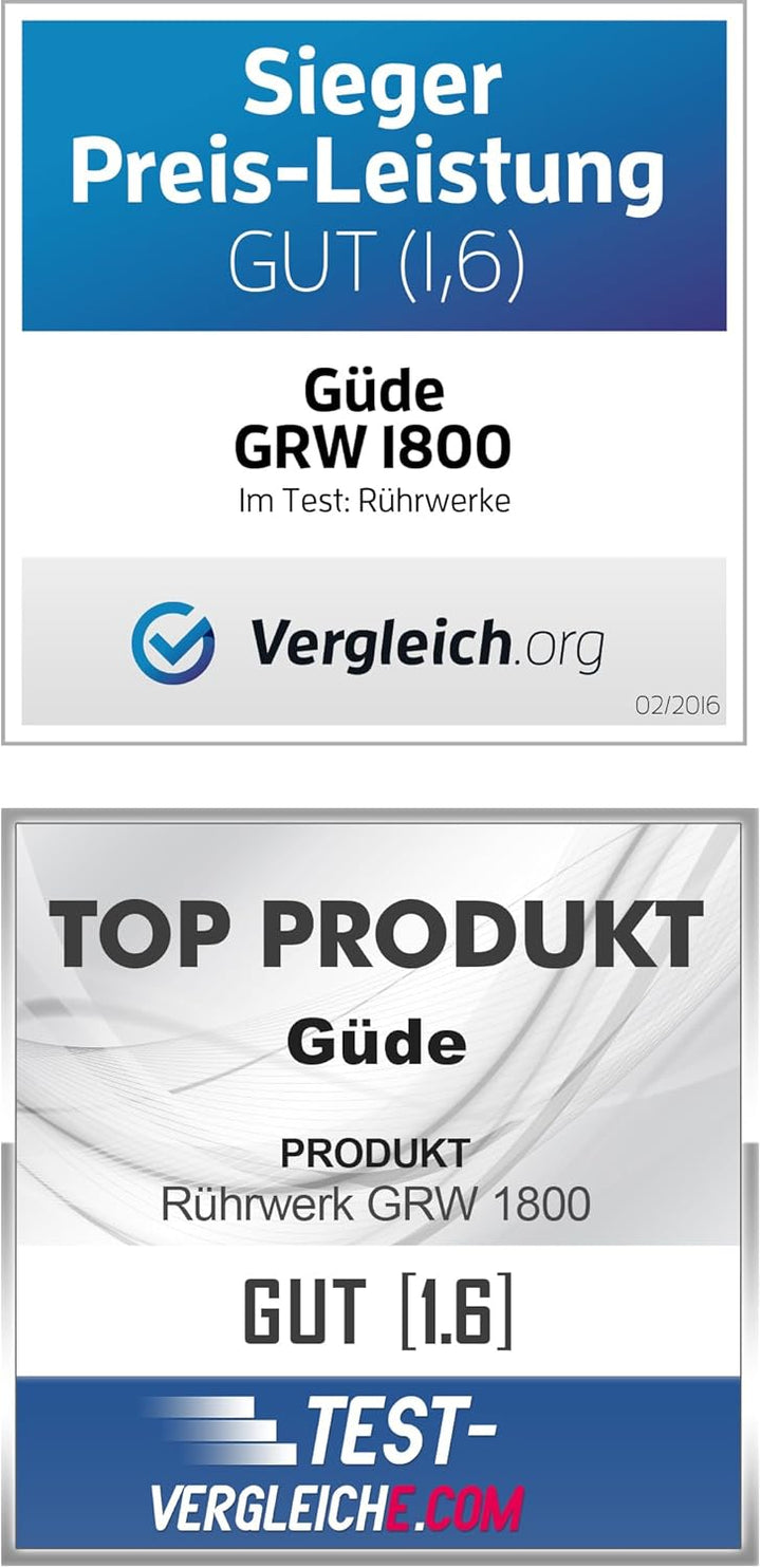 Güde 58048 Rührwerk GRW 1800 (Aufsatz 140 mm, 1800W, 2-Gang-Getriebe, Soft-Start-Funktion, Arretierb