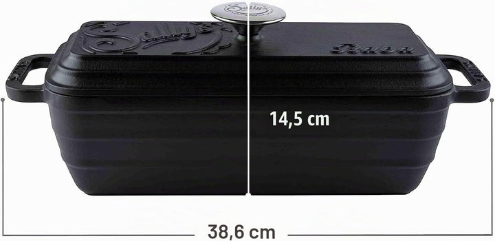 Sallys Gusseisen Brot- Backform Baba (Carbon Black), Carbon Black