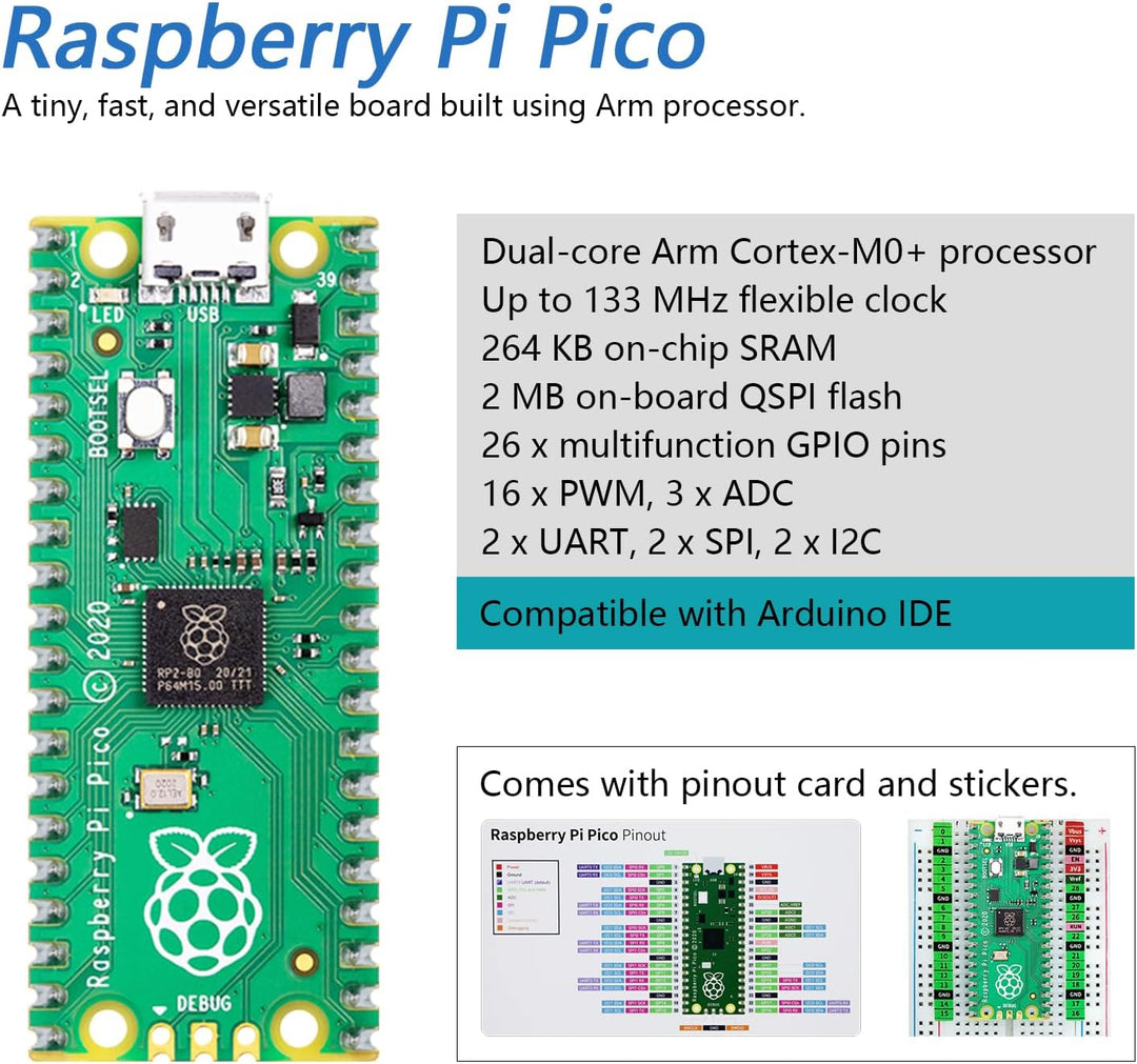 Freenove Super Starter Kit for Raspberry Pi Pico (Included) (Compatible with Arduino IDE), 513-Page
