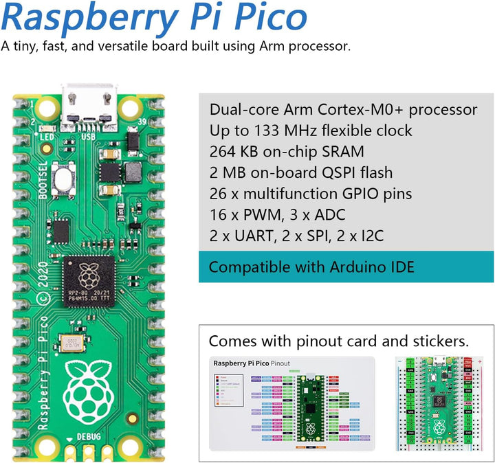 Freenove Super Starter Kit for Raspberry Pi Pico (Included) (Compatible with Arduino IDE), 513-Page