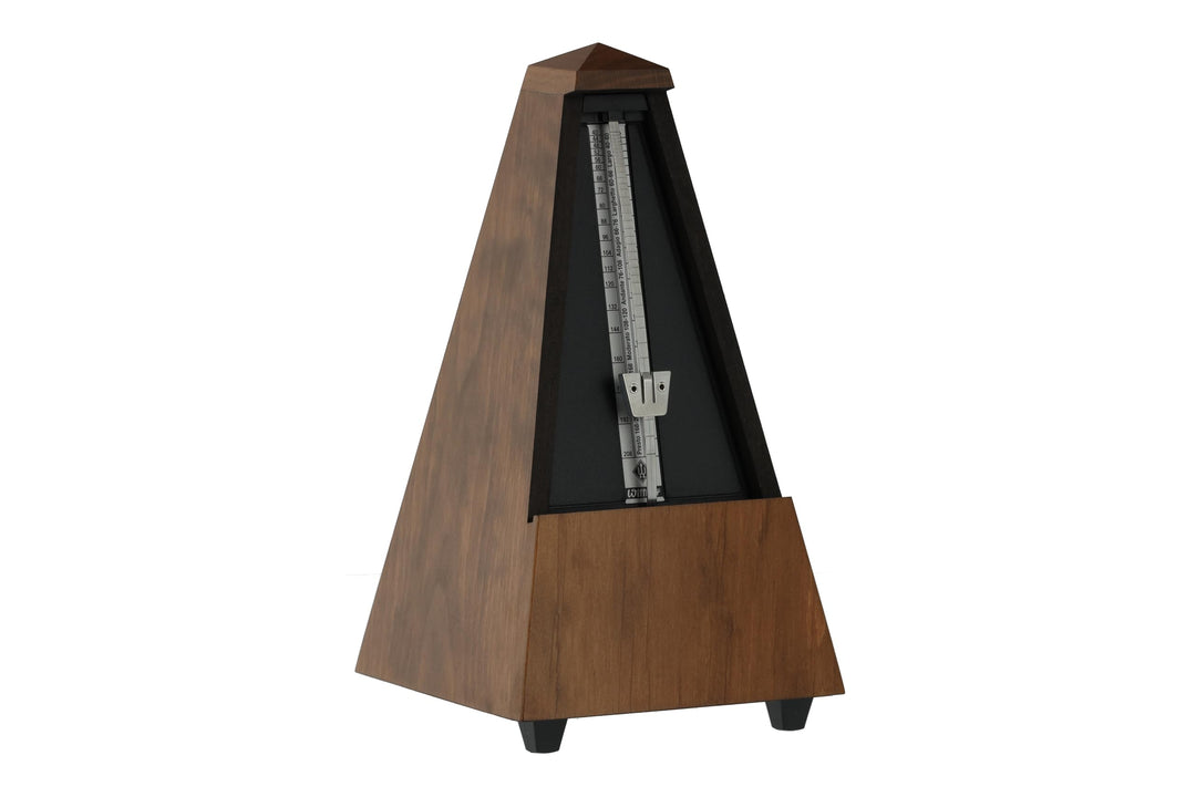 Wittner Metronom 813M Holzgehäuse mit Glocke Taktell Pyramidenform nussbraun matt, nussbraun matt
