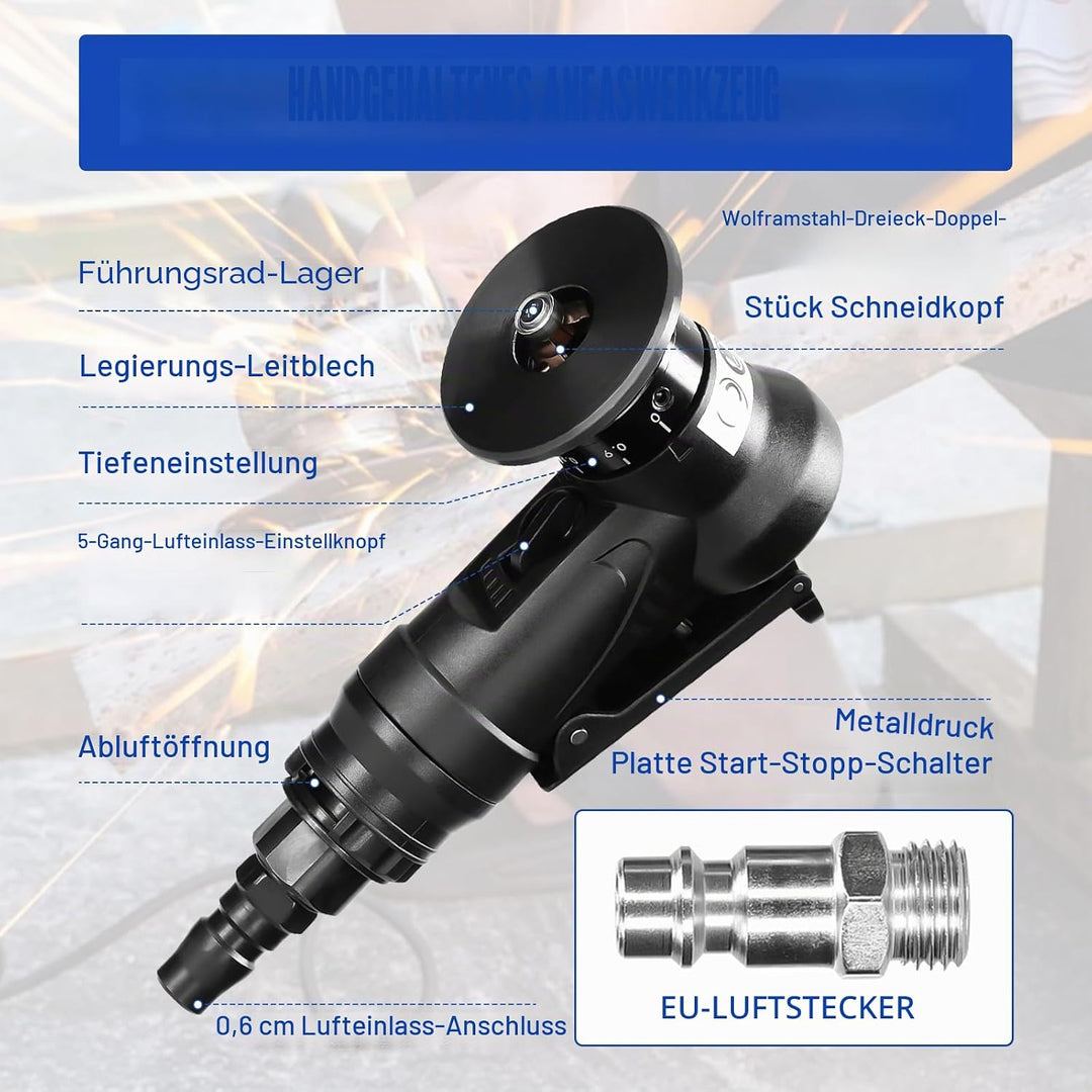 Mini Pneumatische Anfasmaschine Handheld 30000 U/min 45° Arc Burr Trimming Pneumatische Fasenmaschin