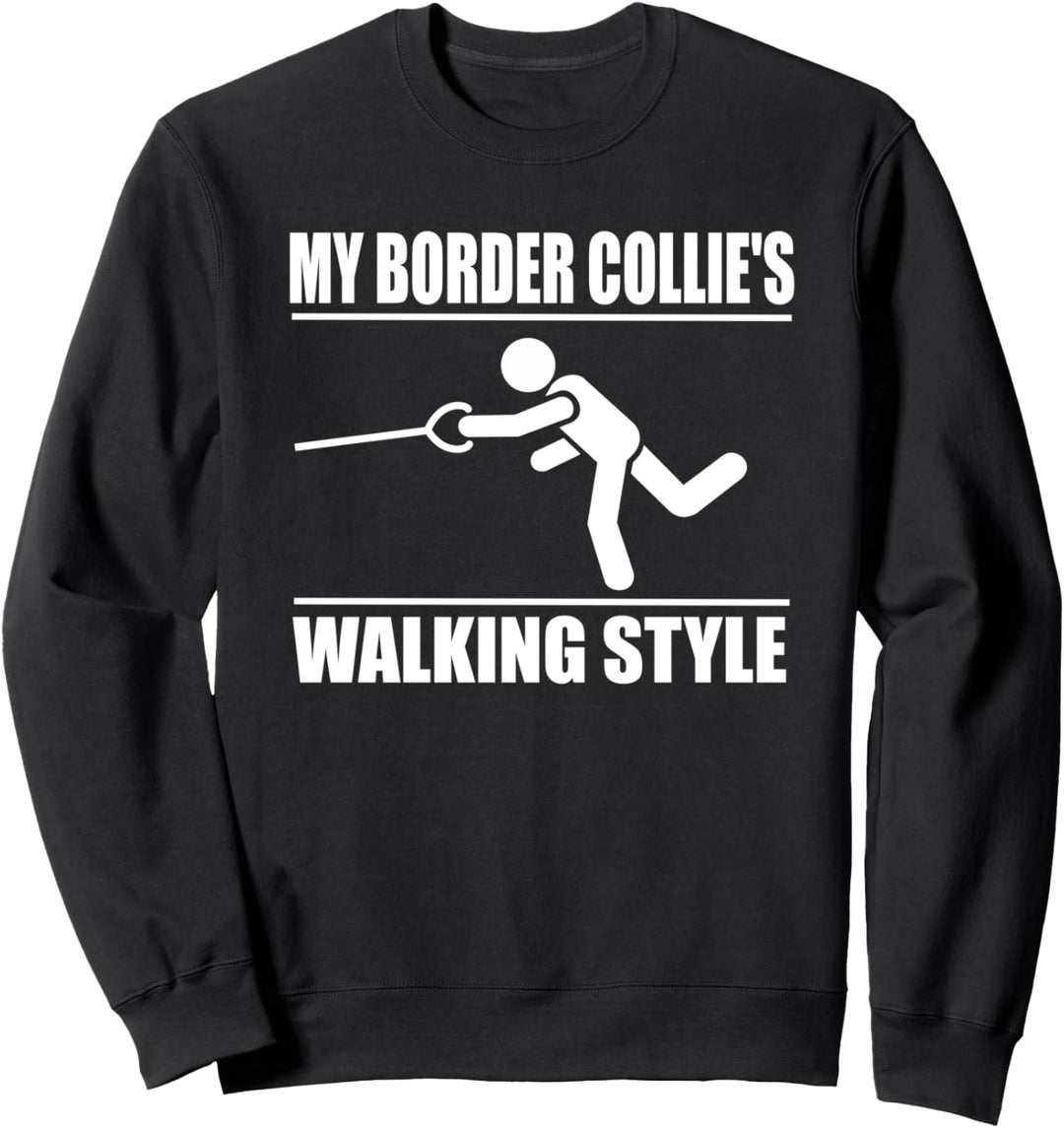 Amüsanter Border Colli Gehstil Sweatshirt