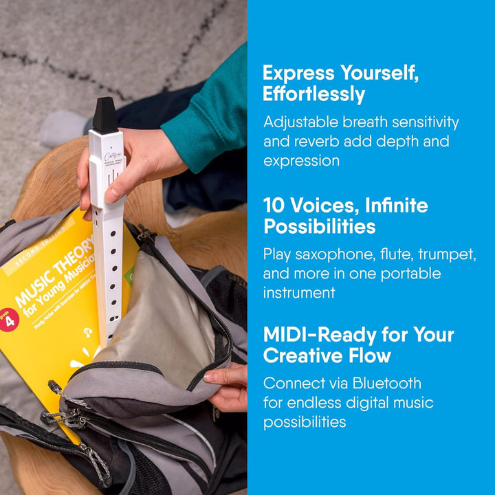 Carry-on by Blackstar Digitales Blasinstrument Weiss - 10 Stimmen, integrierter, wiederaufladbarer U