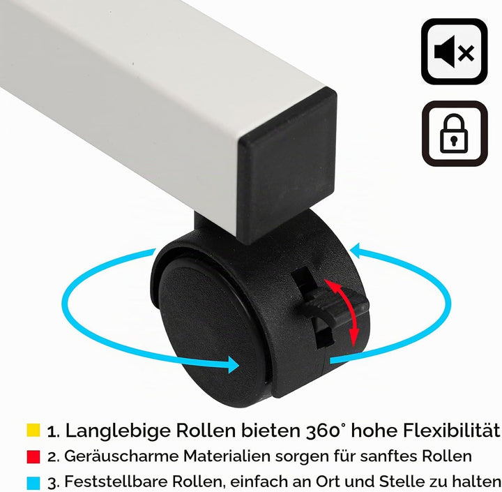 MEEDEN Druckregal - Trockengestell mit Rollcastern - Metall Regal zur Präsentation von Kunstwerken P