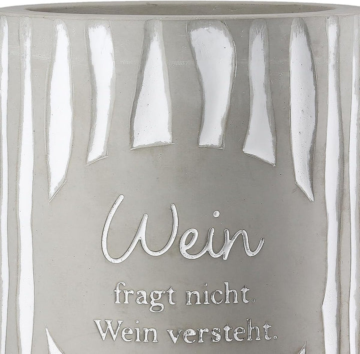 Weinkühler Flaschen Kühler aus Zement - Farbe: Beton Grau Höhe 21,5 cm Ø 13,5 cm – Getränkekühler mi