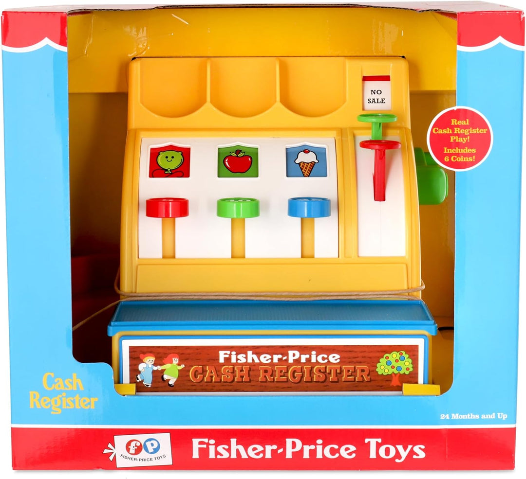 Fisher Price Classic Ladenkasse – Spielerisch Einkaufen, Lernspielzeug, Spielgeld, Interaktives Spie