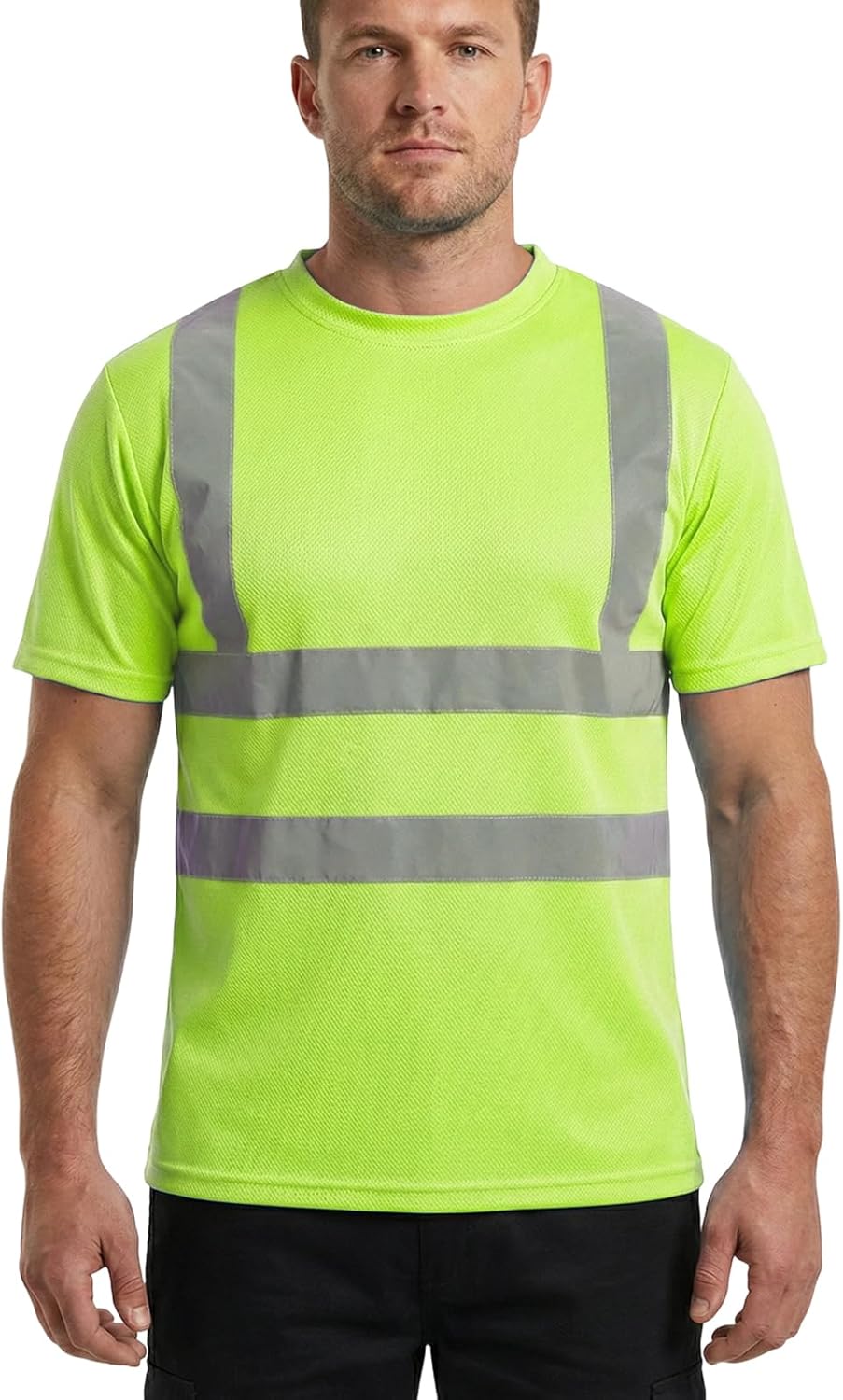 HYCOPROT Warnschutz T-Shirt Warnweste Reflektierend Warnweste Atmungsaktiv Leicht Kurzarmshirt Kurza