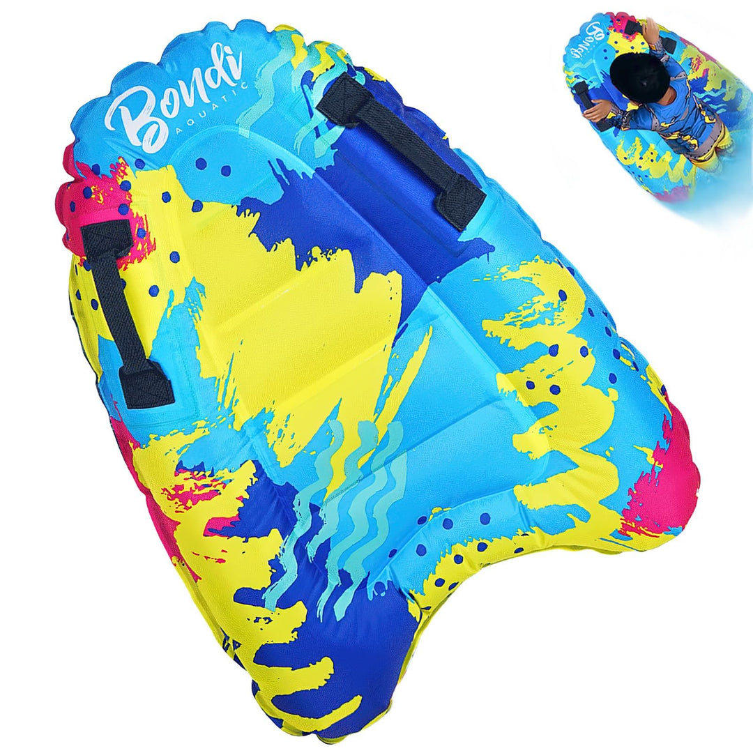 Luftmatratze Wasser für Kinder & Erwachsene, FainFun Surfbrett Aufblasbar, Bodyboard mit Griffen, Wa