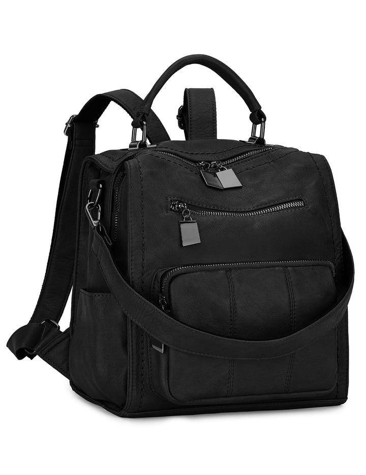 RAVUO Damen Rucksack,PU Leder Rucksack Mode Rucksäcke Rucksackhandtaschen Schulrucksäcke Reise Daypa