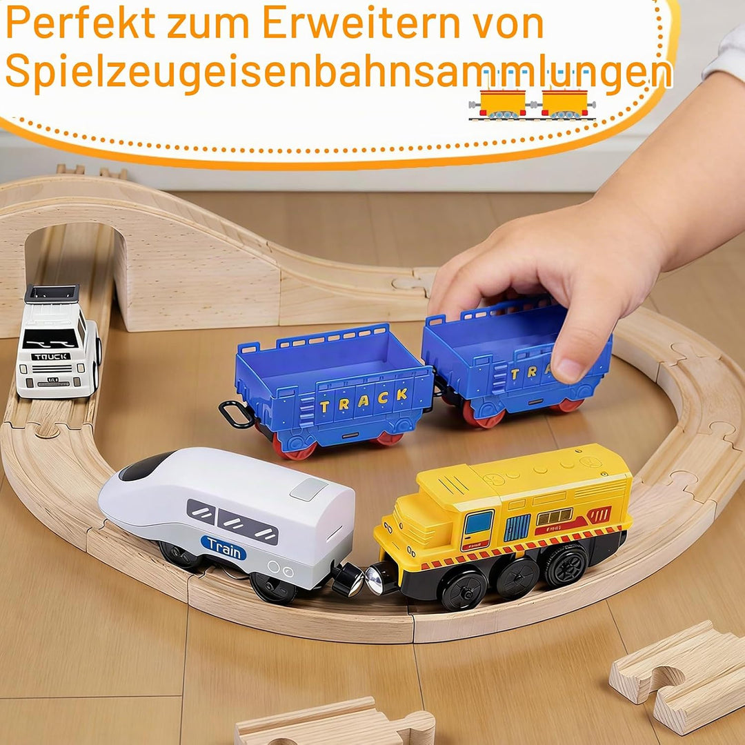 Holzeisenbahn Schienenset, Kompatibilität mit Allen Holzeisenbahn Zubehör und Holzschienen, robust l