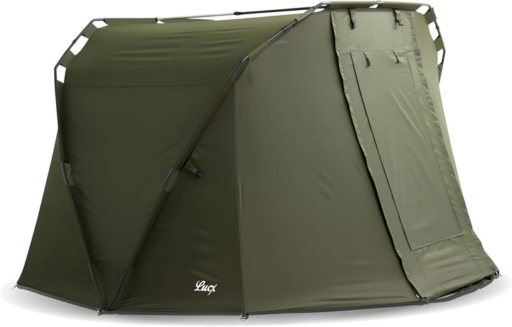Lucx® Caracal Angelzelt 1 bis 2 Mann Bivvy 2 Personen Karpfenzelt Carp Dome Anglerzelt 295x290x165cm
