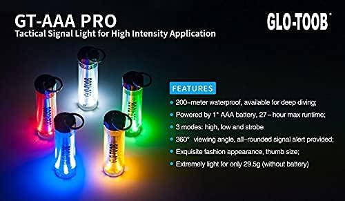 Glo-Toob AAA PRO Series - Tactical Lights Signallampe 200m Wasserdicht - Farbe: gelb von Nextorch(TM