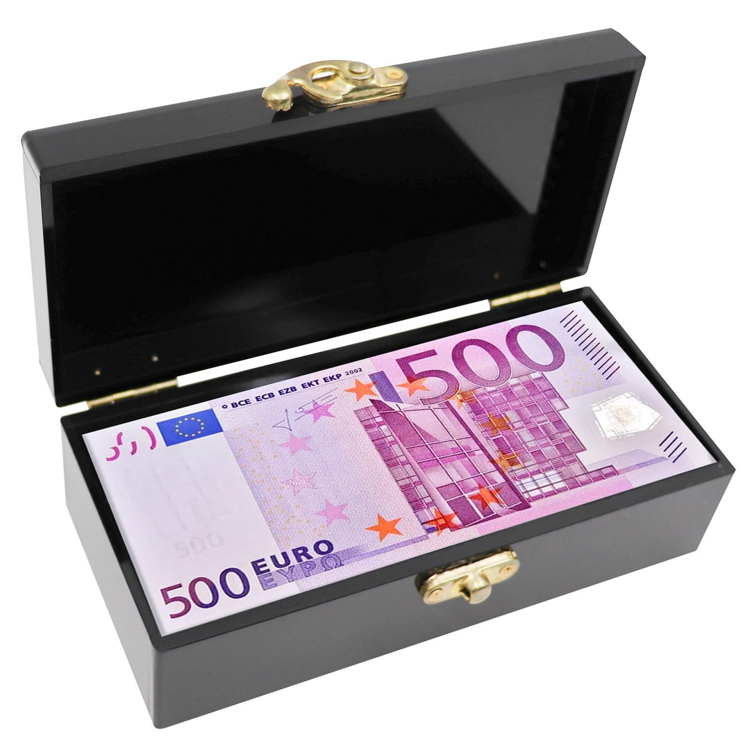 Schwarze Acryl-Geldkassette mit Schloss, Geldkasten für Bargeld, Geldhalter, Bargeldorganizer, Einze